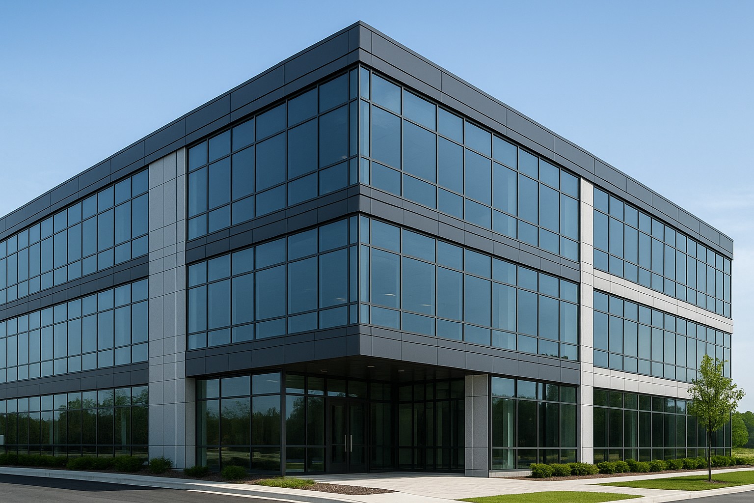 Corporate building facade